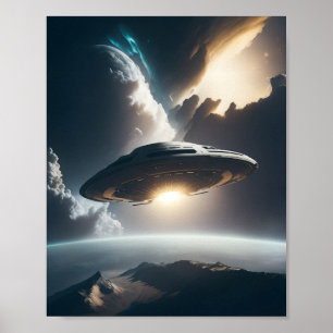 UFO Poster SCI FI Wall Alien Poster