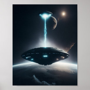 UFO Poster SCI FI Wall Alien Poster