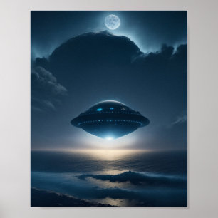 UFO Poster SCI FI Wall Alien Poster