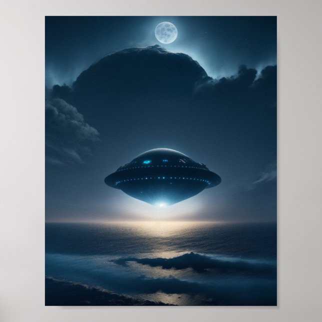 UFO Poster SCI FI Wall Alien Poster (Vorne)