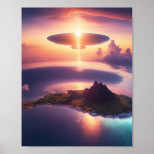 UFO Poster SCI FI Wall Alien Poster