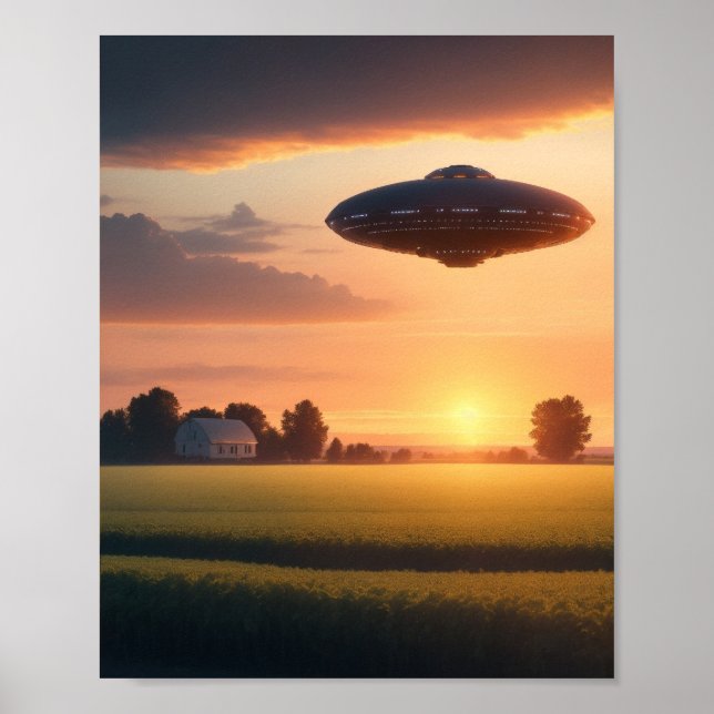 UFO Poster SCI FI Wall Alien Poster (Vorne)