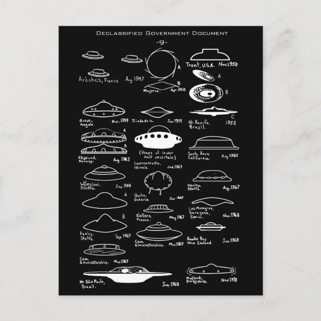 UFO Postkarte (Vorderseite)