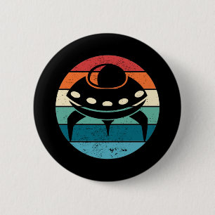 UFO Retro Sunset Button