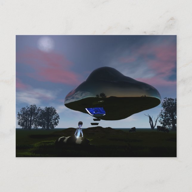 UFO-Rinderverstümmelung Postkarte (Vorderseite)