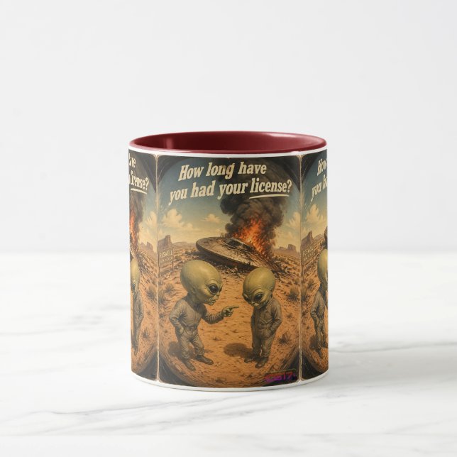 UFO Roswell 40-50s Tasse (Zentrum)