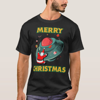 Ufo Santa Crazy Santa Wild Santa Funny Santa Chris T-Shirt
