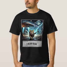 UFO Selfie: Scared Kitty (Man T - Shirt) #12