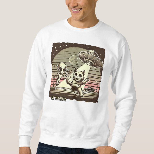 UFO Selfie: Vintage Invasion (Herren Hoodie) Sweatshirt (Vorderseite)