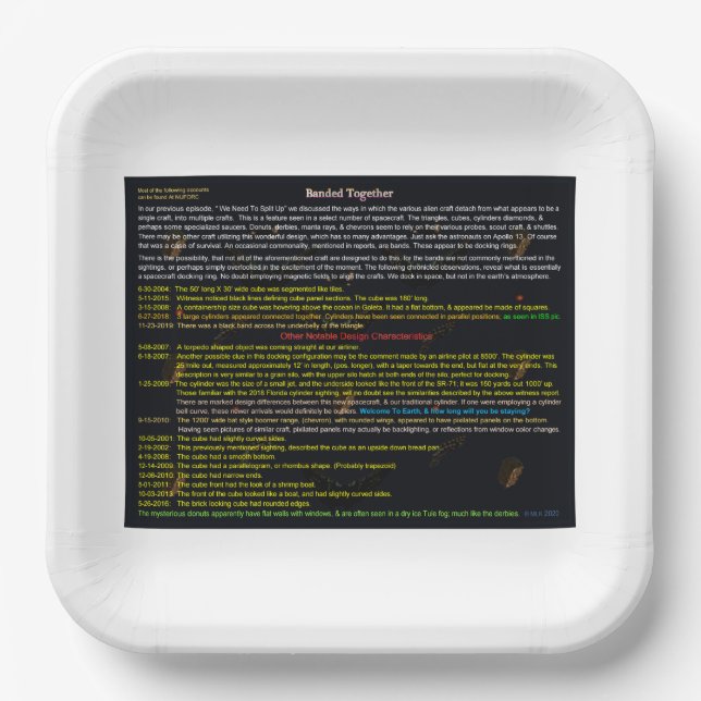 UFO-Serie: Alien-Band Pappteller (Vorderseite)