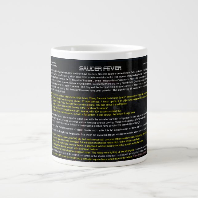 UFO-Serie: Alien Nah Jumbo-Tasse (Vorderseite)
