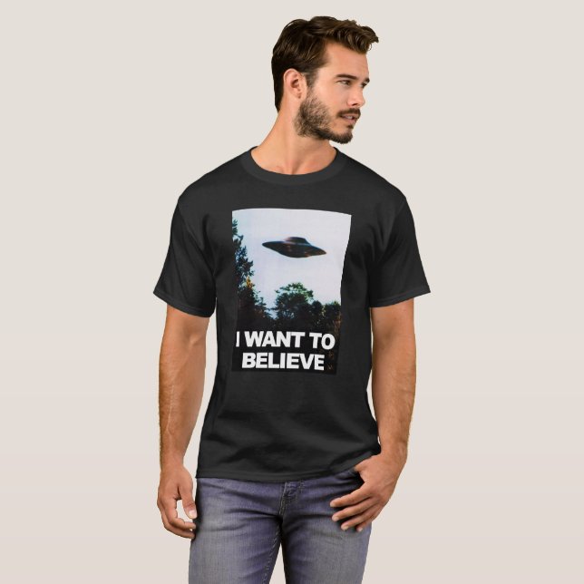UFO Shirt - I Want To Believe Alien UFO Tee Shirt (Vorne ganz)