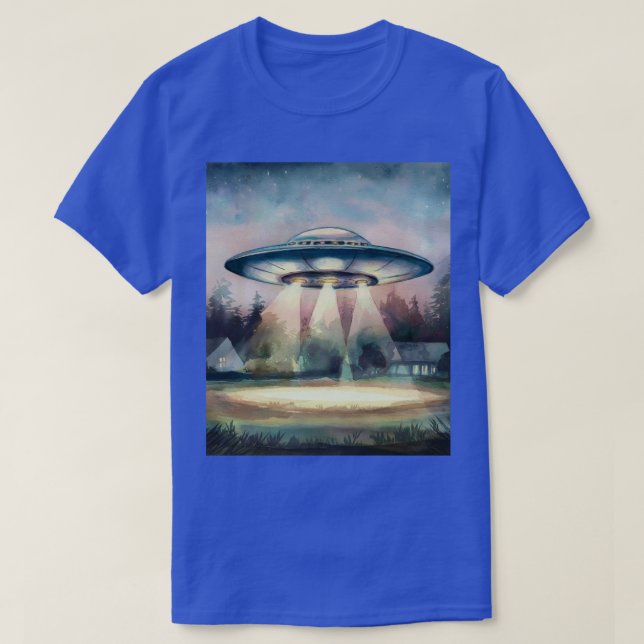 UFO Sighting Wasserfarbe T - Shirt (Design vorne)