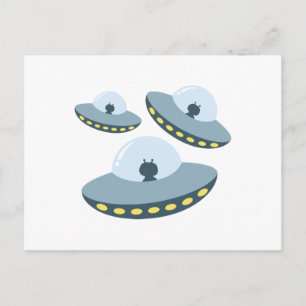 UFO Spacecrafts Postkarte