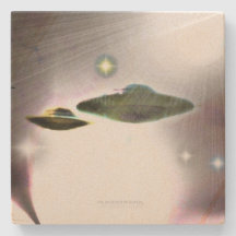 UFO Streaks von Untersetzer aus hellem Stein