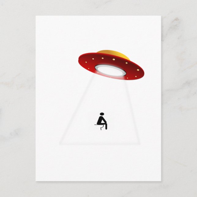 UFO-Toilette Postkarte (Vorderseite)