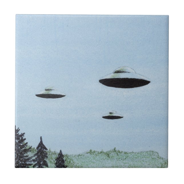 UFO Trio Fliese (Vorderseite)