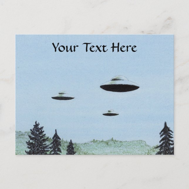 UFO Trio Postkarte (Vorderseite)