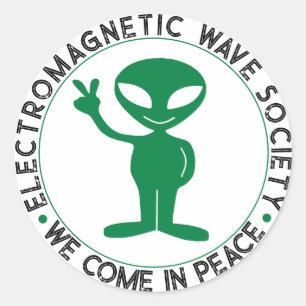 UFO UAP Whistleblower Wir kommen in Frieden Alien  Runder Aufkleber