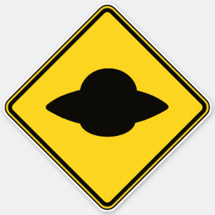 UFO-Überquerung Aufkleber