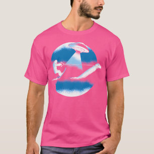 Ufo- und Bigfoot-Design T-Shirt