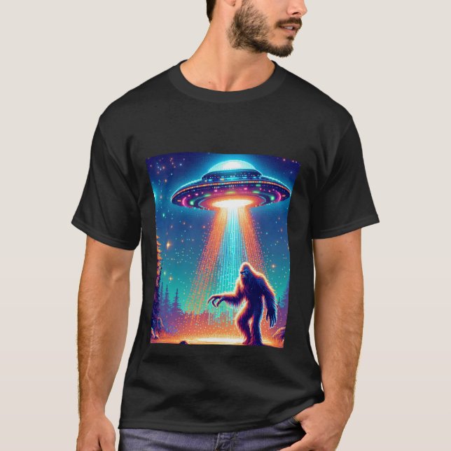 UFO und Sasquatch T-Shirt (Vorderseite)
