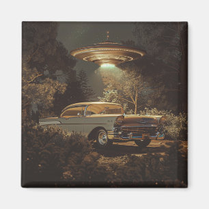 UFO und Stanleys BelAir von 1956 Magnet