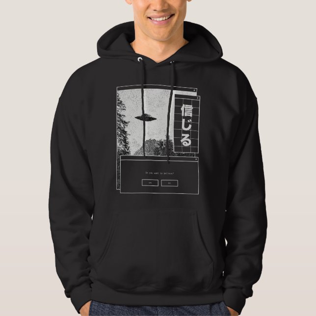 UFO Vaporwave-Ästhetik Hoodie (Vorderseite)