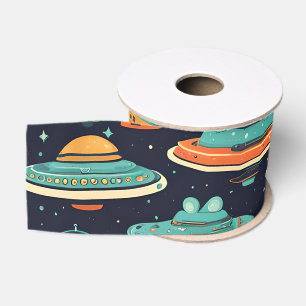 UFO Vintage Kunst Ripsband