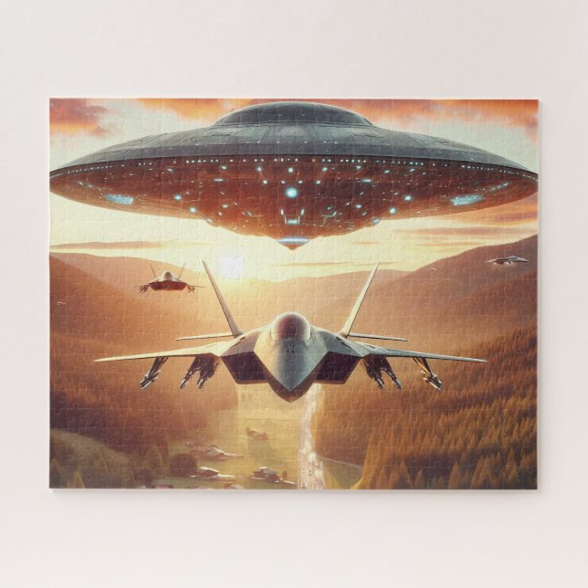 UFO während des Fluges Puzzle (Horizontal)