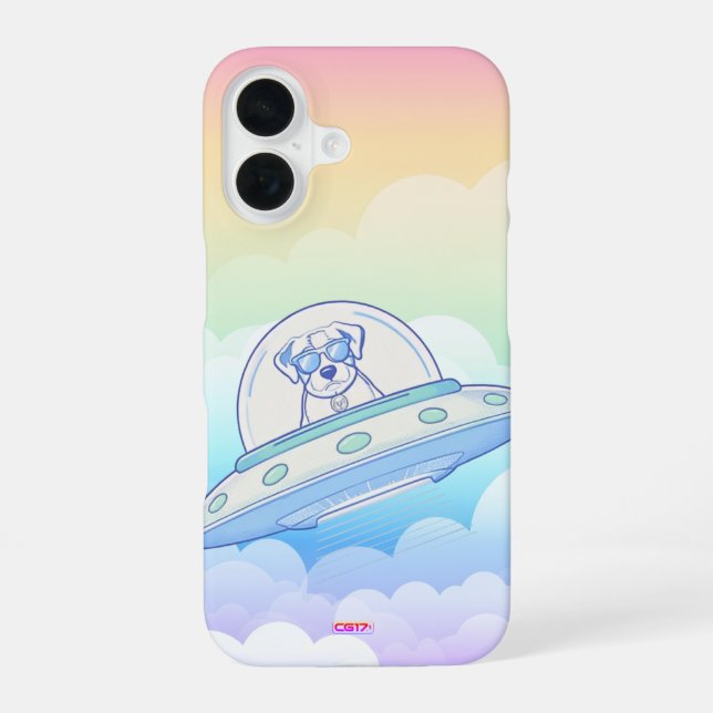 Ufodog logo 45g Clouds iPhone 16 Hülle (Rückseite)