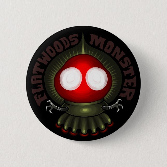 UFOLOGY: Das Flatwoods Monster Button (Vorderseite)