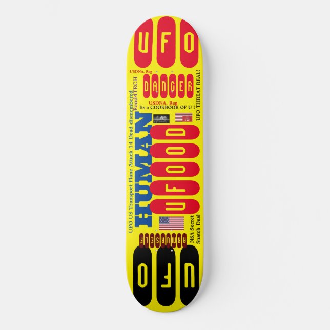 UFOOD DEAL 8 1/4" Skateboard Deck (Vorderseite)
