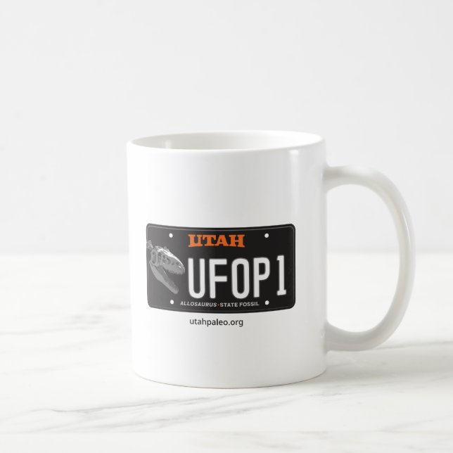 UFOP Logo & Allosaurus Lizenzplatte 11 oz. Tasse (Rechts)
