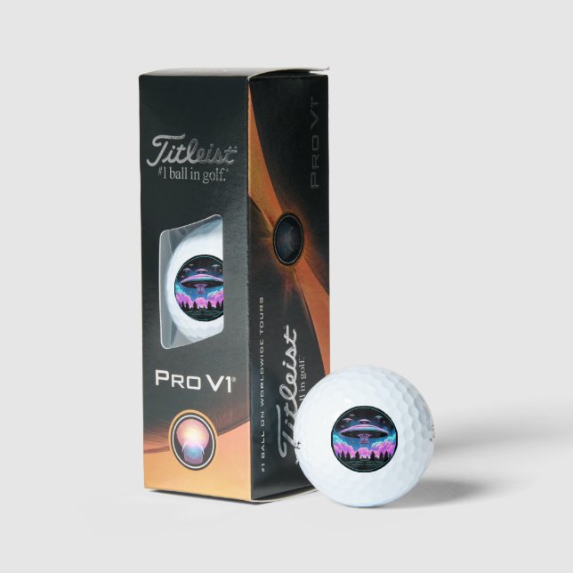 UFOs Alien Invasion Ästhetik Golfball (Verpackung)