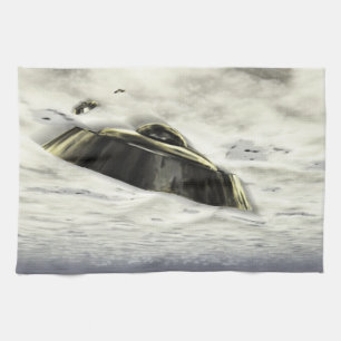 Ufos im Flug Geschirrtuch