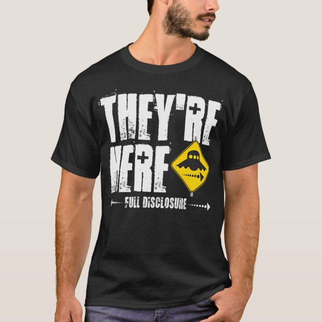 Ufos sind hier T-Shirt (Vorderseite)