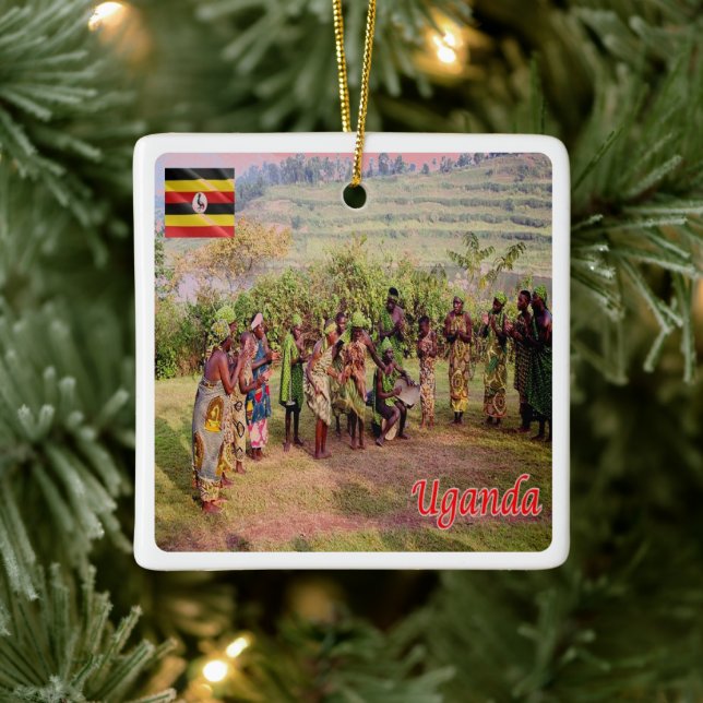 UG003 UGANDA, Batwa, Afrika, Keramikornament (Baum)