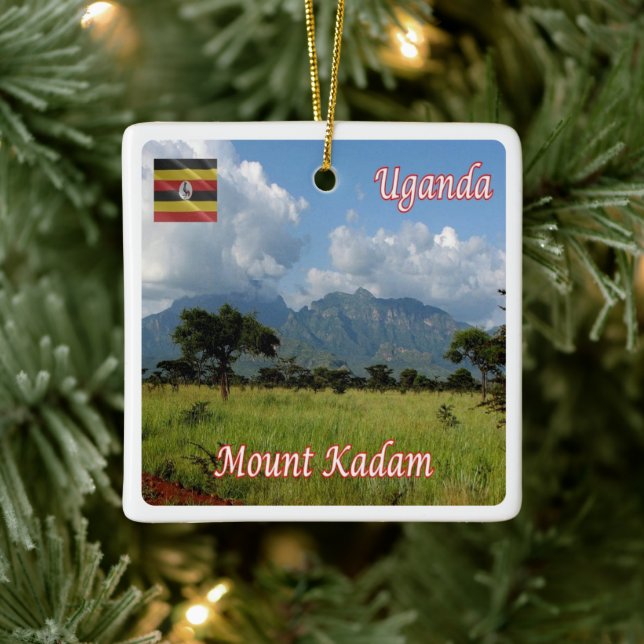 UG009 UGANDA, Mount Kadam, Afrika, Keramikornament (Baum)