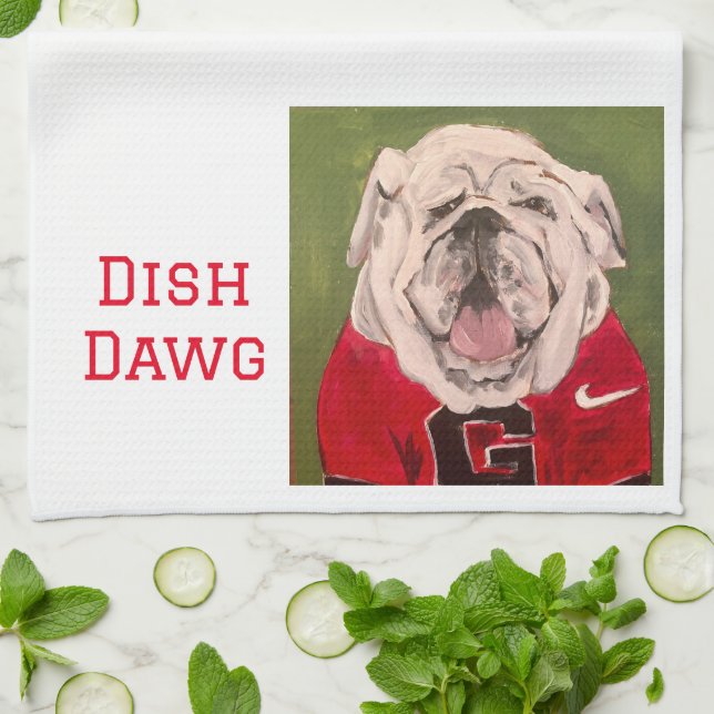 UGA Dawg Geschirrtuch (Gefaltet)