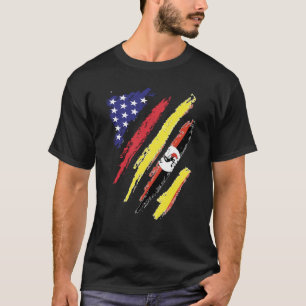 Uganda American Grown Flag USA Patriot Heritage Mo T-Shirt
