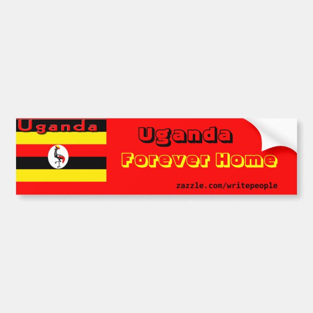Uganda Autoaufkleber (Vorne)