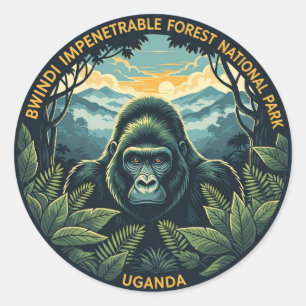 Uganda Bwindi Impenetrable National Park Runder Aufkleber