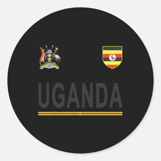 Uganda Cheer Jersey 2017 Fußball Ugandan Runder Aufkleber (Vorderseite)