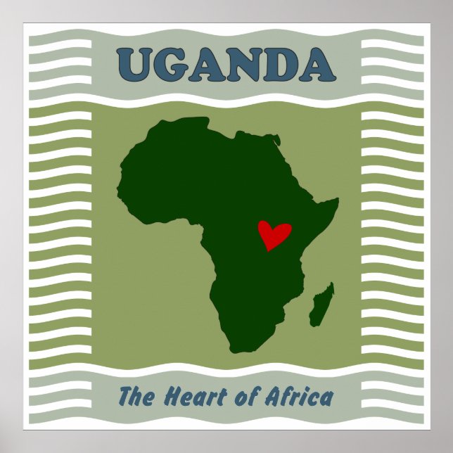 Uganda, das Herz Afrikas, ein Ausdruck der Liebe Poster (Vorne)