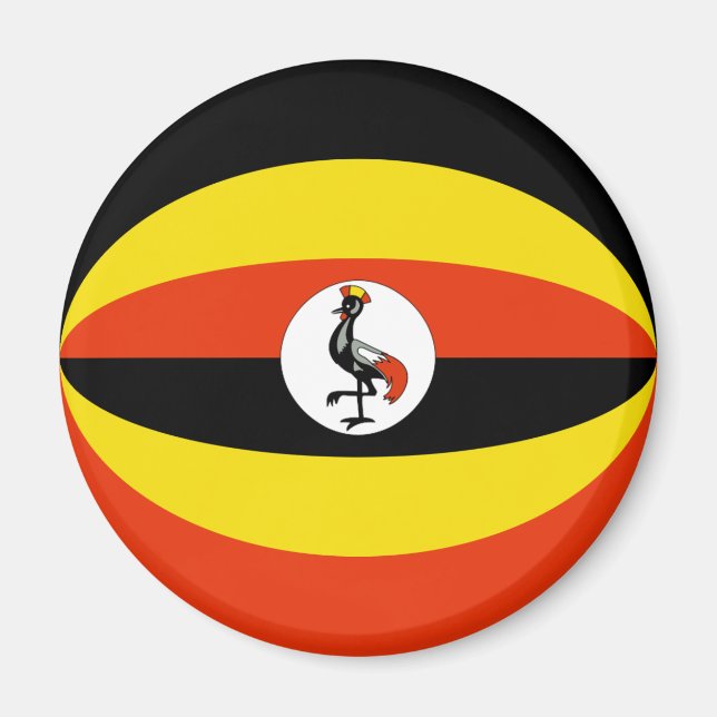 Uganda Fisheye Flag Magnet (Vorne)