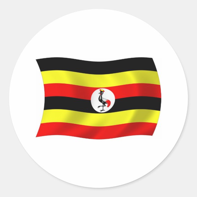 Uganda Flag-Aufkleber Runder Aufkleber (Vorderseite)