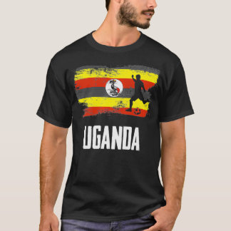 Uganda Flag Jersey Ugandan Soccer Team Ugandan Pre T-Shirt