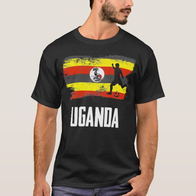 Uganda Flag Jersey Ugandan Soccer Team Ugandan Pre T-Shirt (Vorderseite)