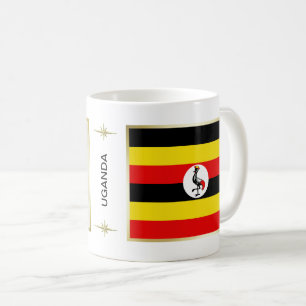 Uganda Flag + Karte Tasse